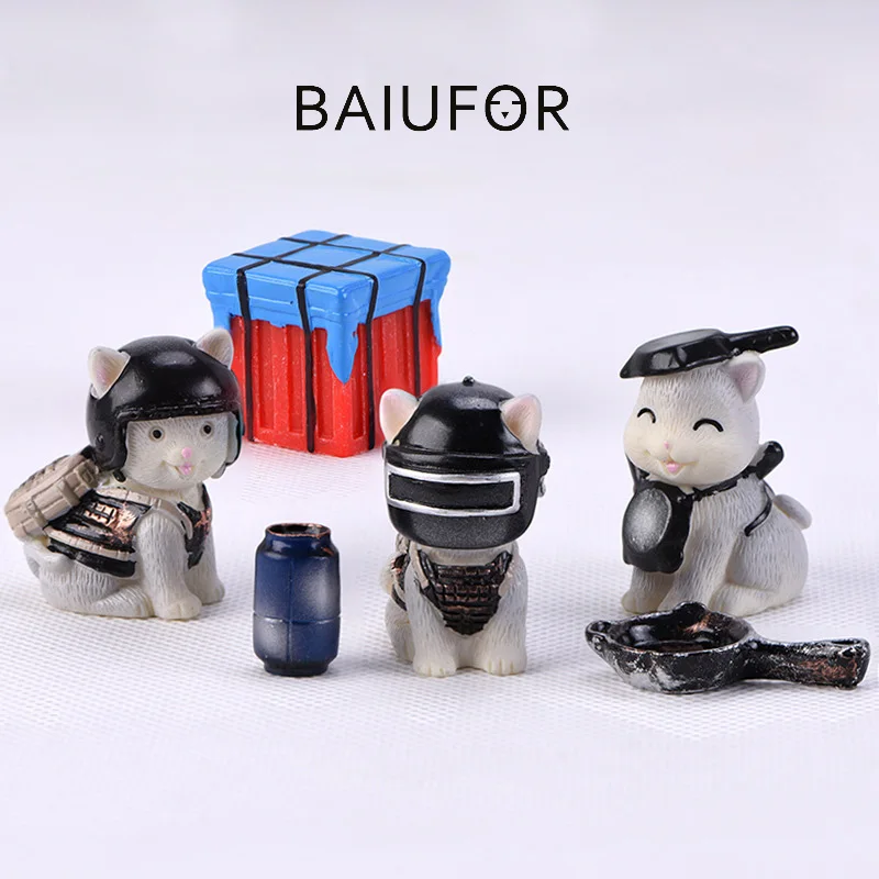 BAIUFOR миниатюрный PUBG Кошка Косплей Шлем кошка рюкзак панорама Сказочный Садовый