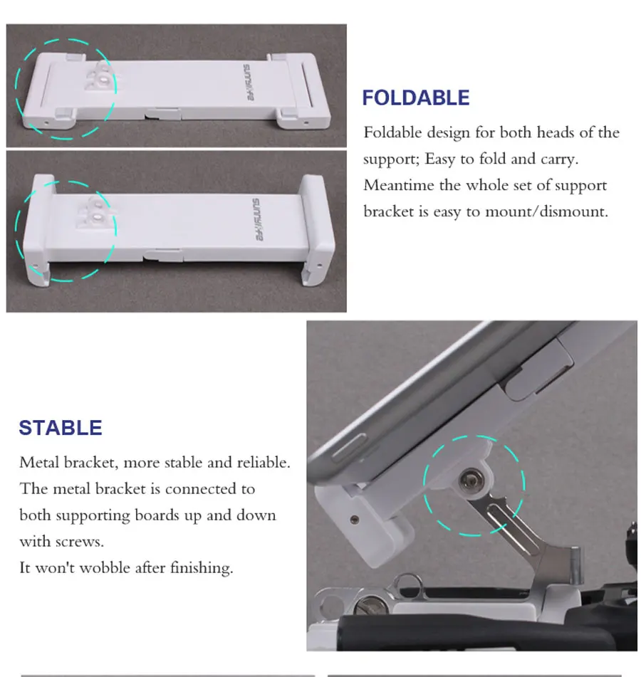 Пульт дистанционного управления смартфон планшет кронштейн Масштабируемая поддержка складной держатель мобильного телефона для DJI Mavic Pro 2& SPARK& DJI Mavic Air