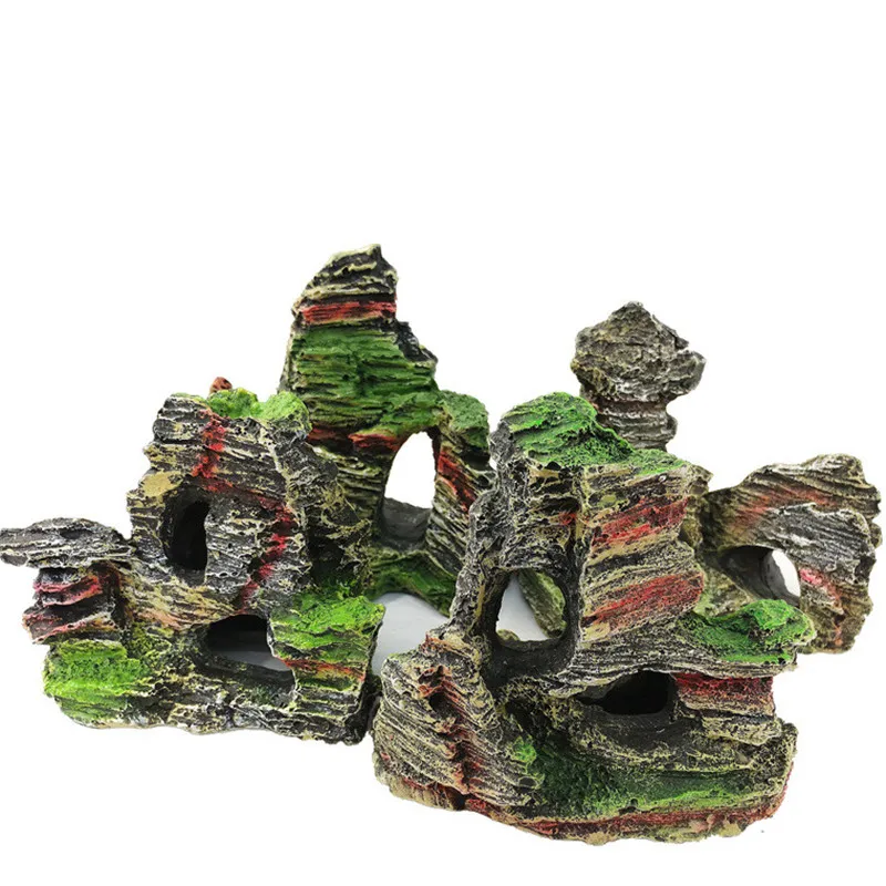 1 шт. аквариум с видом на горы декоративный камень резиновая имитация пещеры украшение аквариума декоративные Ландшафтные украшения