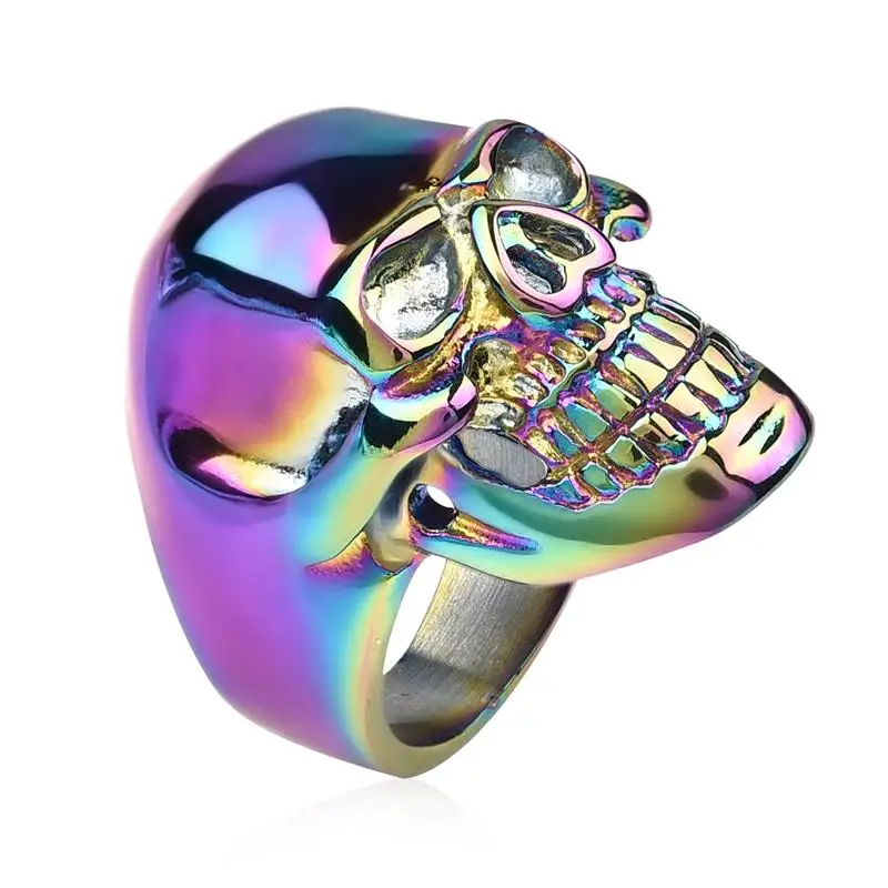 OBSEDE Vintage Cool Skull Ring for Men Jewelry 316L Stainless Steel