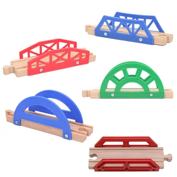 

Train Tracks wooden train track bridge Railway bridge Accessories train track best Christmas gift