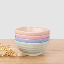 Bowl Wheat straw Creative square for children soup bowl salad dessert seasoning tableware