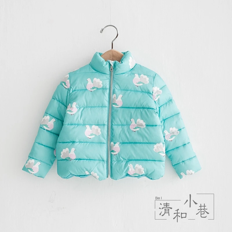 

Flower Birds | Girls Cotton New Winter Clothes Children's Printed Fresh Cotton Clothes European and American Style A