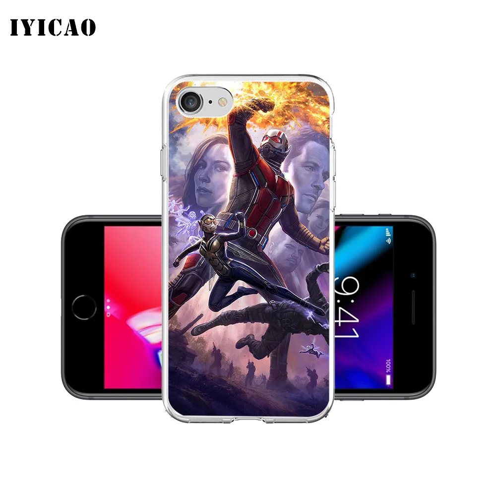 IYICAO Ant Man и ОСА Мягкий силиконовый чехол для телефона iPhone X XR XS MAX 6 6s 7 8 Plus 5 5S SE TPU