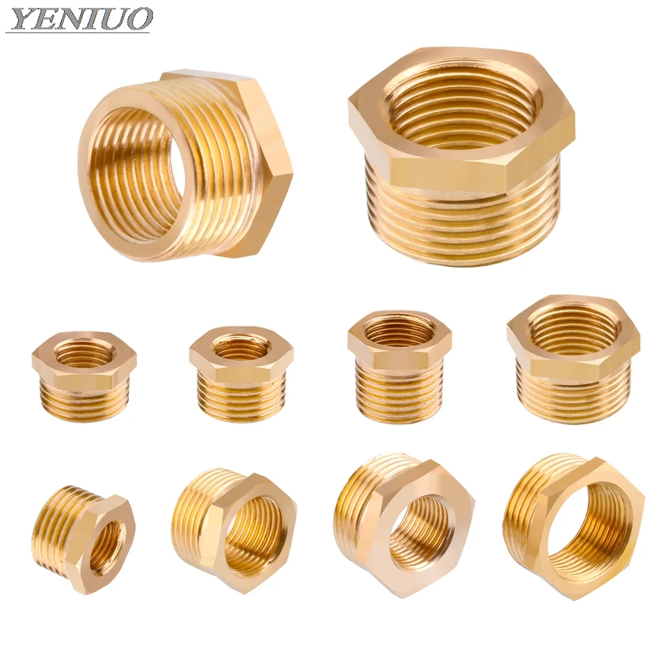 Color : Male 10 to Female 06 M//F 1//8 1//4 3//8 1//2 3//4 Male to Female Coupler Connector, Jiaqi-cnnectors Hex Reducer Bushing Brass Hose Fitting