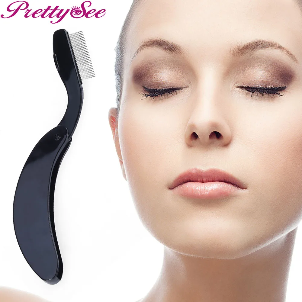 PRETTYSEE 3Pcs Makeup Tools Folding Eyelash Comb Set Professional