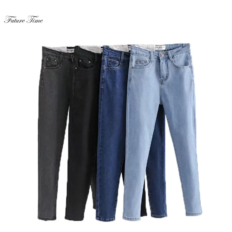 Весенние джинсы женские с высокой талией обтягивающие узкие брюки уличная легкие потертые джинсы из денима, тянущиеся до икры осенние брюки C1470