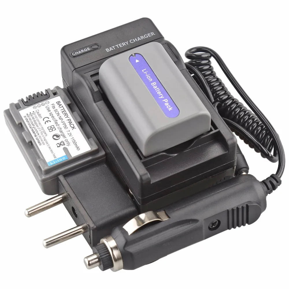 

Probty 2Pcs NP-FP50 NP FP50 NPFP50 Battery + DC Charger Kit For Sony DCR-DVD103 DVD105 DCR-HC3 HC16 HC40 DCR-SR30 SR40 SR100