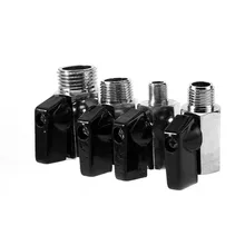 4 шт./лот мини шаровой клапан 1/4 3/8 1/8 1/2 дюймов BSP Женский/женский и мужской/женский воздушные клапаны компрессора