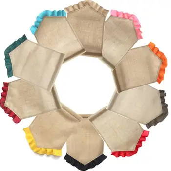 

Blank Burlap Flag DIY Jute Ruffles Garden Flags Portable Blank Banner Easter Garden Decorations LX7108