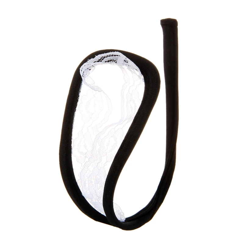 

Sexy Women C-string Thong Lace Panty - White and Black