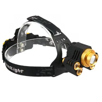 

4 Sytles LED Headlamp 15000LM T6 LED Rechargeable 2X18650 USB Headlamp Head Light Zoomable + USB Cable Gold/Silver