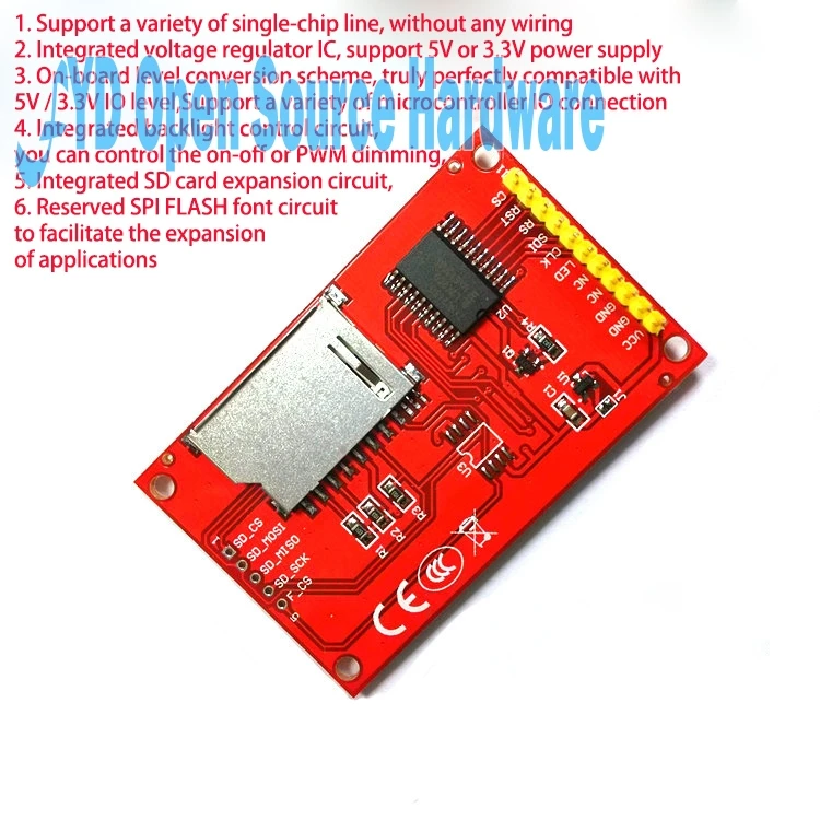 2 0 дюймовый серийный TFT SPI LCD экран цветной модуль только 4 IO 176*220|tft spi|screen colorspi lcd |