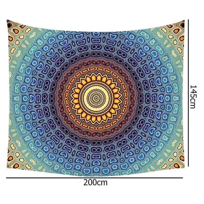 Мандала висячая стена квадратный гобелен Divine значение элементов современный богемский стиль Boho печать коврик для пикника Йога 200x145 см