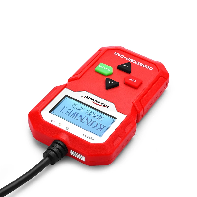 OBD OBD2 диагностический Автомобильный сканер KW590 по каналам OBDII/EOBD (система бортовой