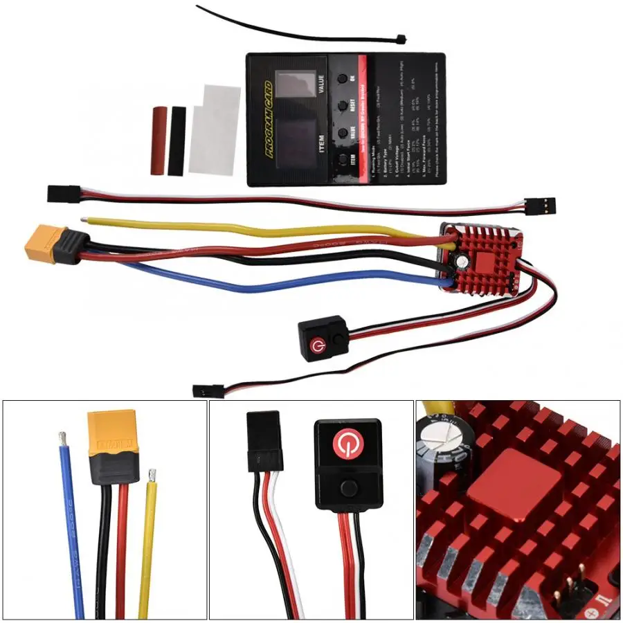 80A Водонепроницаемый 1080 матовый ESC RC Автомобиль матовый ESC электрический регулятор скорости XT60 разъем для 1/10 RC Гусеничный RC модель аксессуары