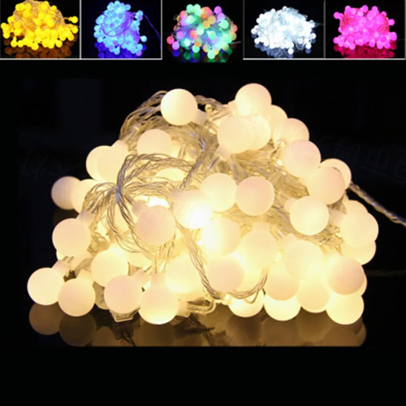 

10M-50M Fairy Garland LED Ball String Lights Chrismtas Bulb Fairy String Decorative Lights for Holiday Wedding Party Decoration