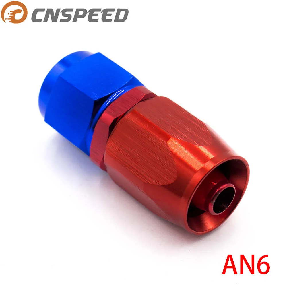 CNSPEED AN Fitting AN 06 Aluminum Fittings 0 Degree Oil Fuel Swivel Hose Fittings Swivel Hose