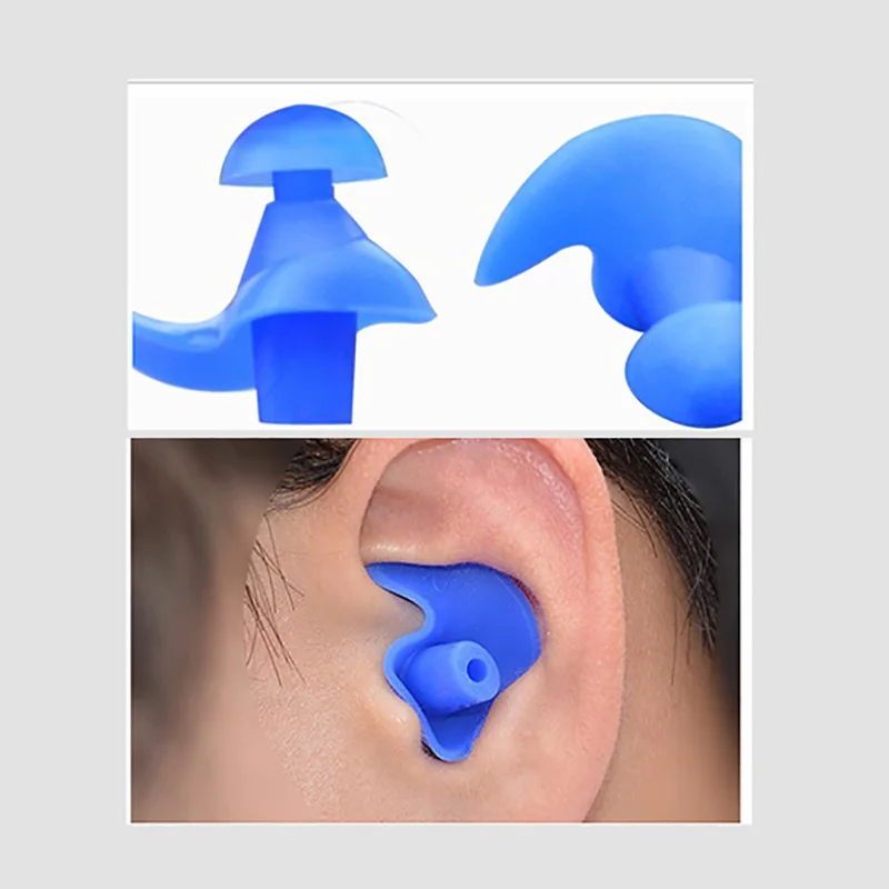 5 компл./лот прозрачный синий ПВХ-силиконовые плавающие затычки ушные для плавания инструмент Мягкая подводная водяная Пыль Водонепроницаемый с коробкой для переноски