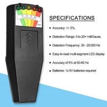 Электромагнитное поле EMF детектор магнитного поля Портативный KII K2 Гаусс метр призрак детектор для охоты Сенсорное оборудование светодиодный светильник