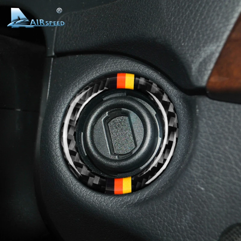 Airspeed для Mercedes Benz C Class W204 аксессуары 2011-2014 углеродное волокно кнопка запуска двигателя зажигания Крышка отделка салона автомобиля Airspeed для Mercedes Benz C Class W204 аксессуары 2011-2014 углеродное волокно кнопка запуска двигателя зажигания Крышка отделка салона автомобиля