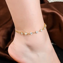 SHUANGR/Винтажные Модные женские ножные браслеты с кристаллами; богемные туфли золотого, серебряного цвета; цепочка на обувь; браслет; бижутерия для ног