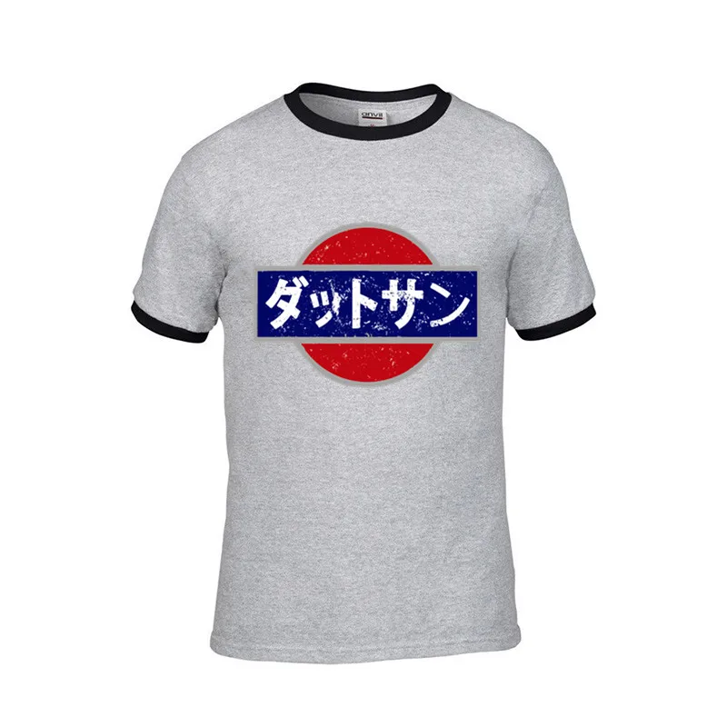 2018 японская футболка с логотипом Datsun Мужская Harajuku белая черная короткими
