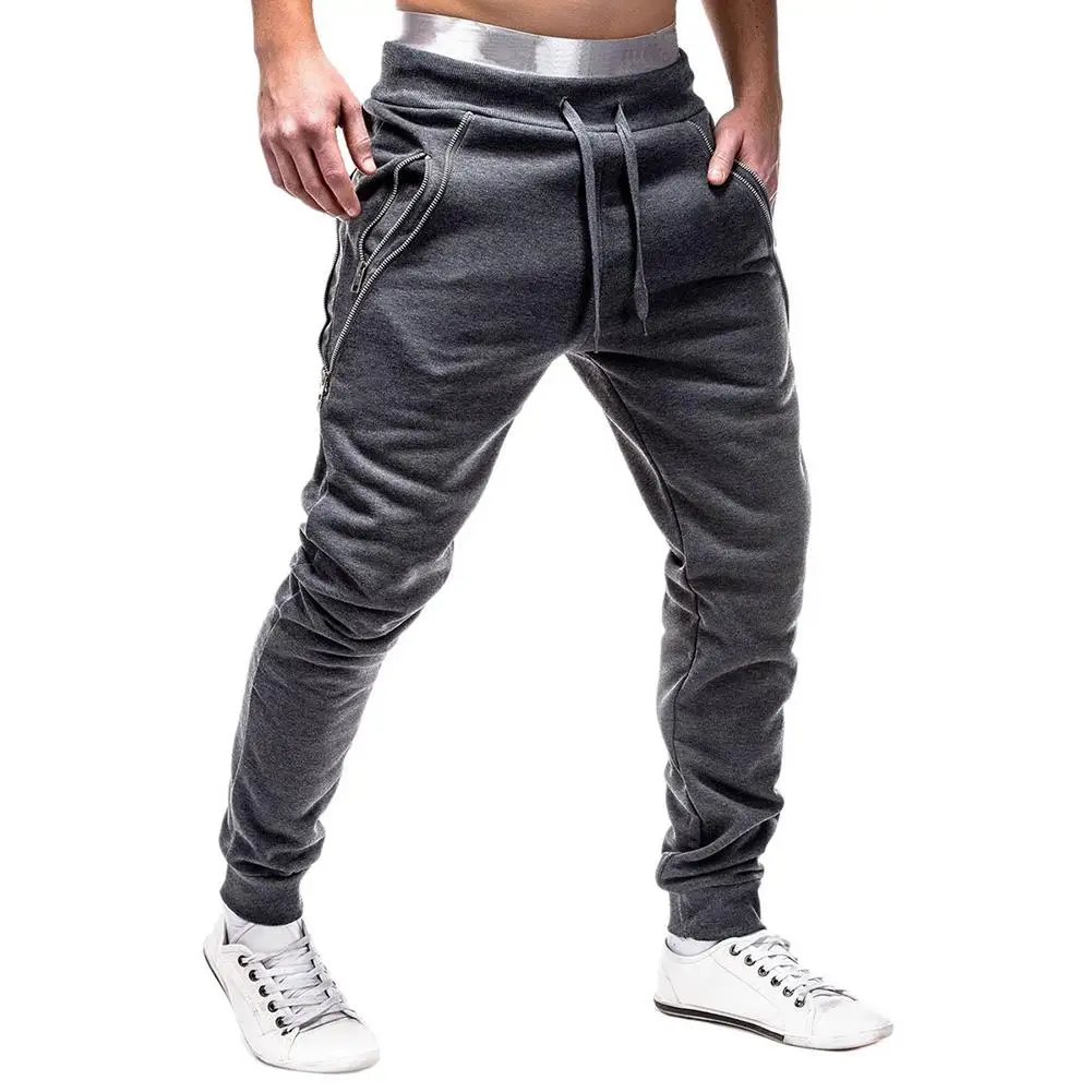 Одноцветное Для мужчин осень брюки 2018 Мода sweatpant Штаны большой Размеры студентов мальчиков хип-хоп Прохладный Свободные осень-зима пот