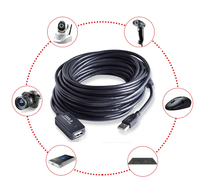 5 متر نوع usb 2.0 وذكر لأنثى نشط تمديد/مكرر كابل ل اسلكية للمراقبة كاميرا usb كابل