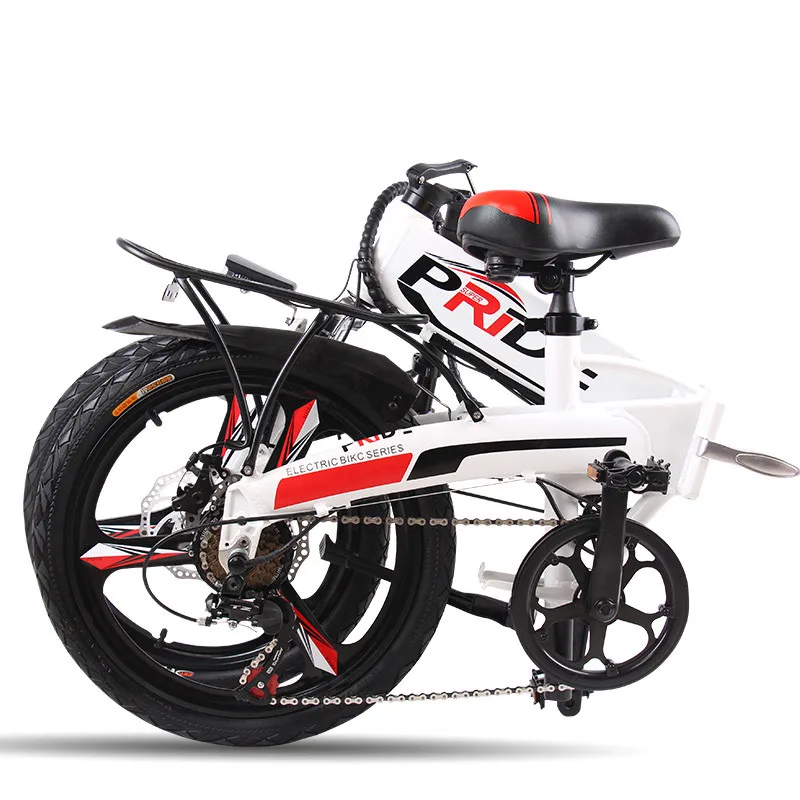 Best New Aluminum Alloy frame 20 inch electric bike SHIMAN0 folding mini ebike 200W lithium battery Hydraulic Brake electric bicycle 2