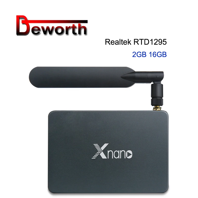 

Xnano X5 Android 6.0 TV Box Realtek RTD1295 DDR4 2GB 16GB SATA USB 3.0 5DB External Atenna 2.4/5.8G Dual WiFi 1000M Media Player