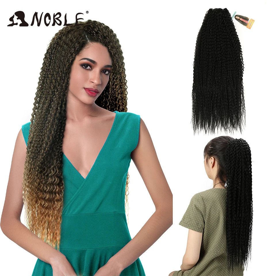 Sintético de Alta Temperatura da Fibra do Cabelo Sew em Extensões do Cabelo Nobre Afro Encaracolado Kinky Ombre 30 Long Tece Bundles Cabelo