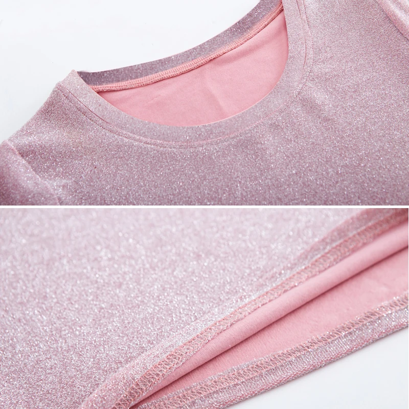 OUMENGKA-2019-Summer-Shiny-Lurex-Tops-Women-Basic-T-Shirt-Casual-O-Neck-Tee-Shirt-Woman (2)
