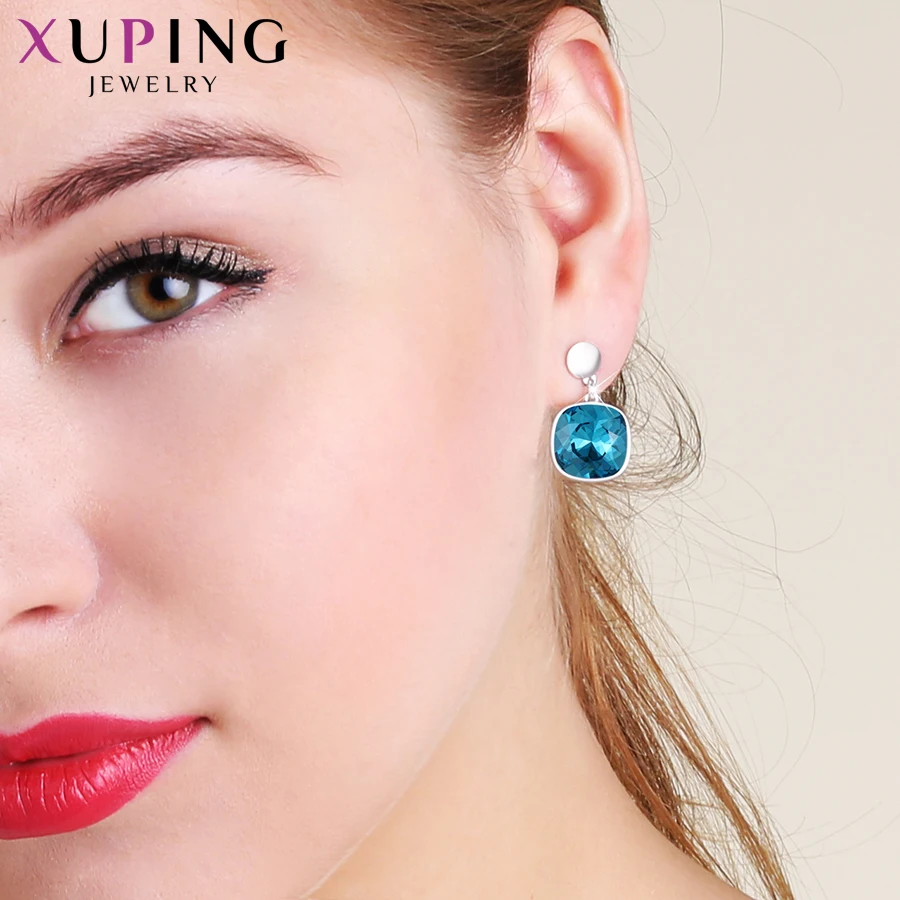 Xuping Square Earrings Crystals from Swarovski Luxury Vintage Style Jewellery Women Girl  Valentine's Day Gifts M94-20493