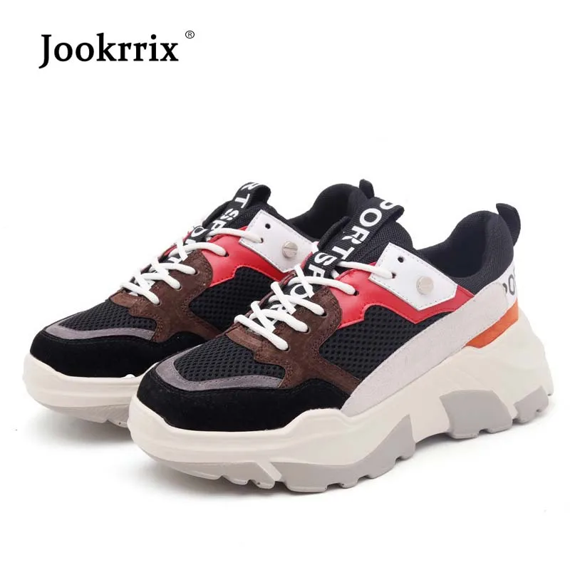 

Jookrrix 2018 Platform Shoe Women Fashion Brand New Sneaker Lady chaussure Breathable Autumn Female Casual footware All Match