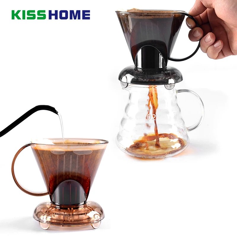 

500ml Coffee Filter Cup Plastic Espresso V60 Dripper Creative Clever Filter Cup Follicular Style Coffee Pot Lounged Bowl Tools