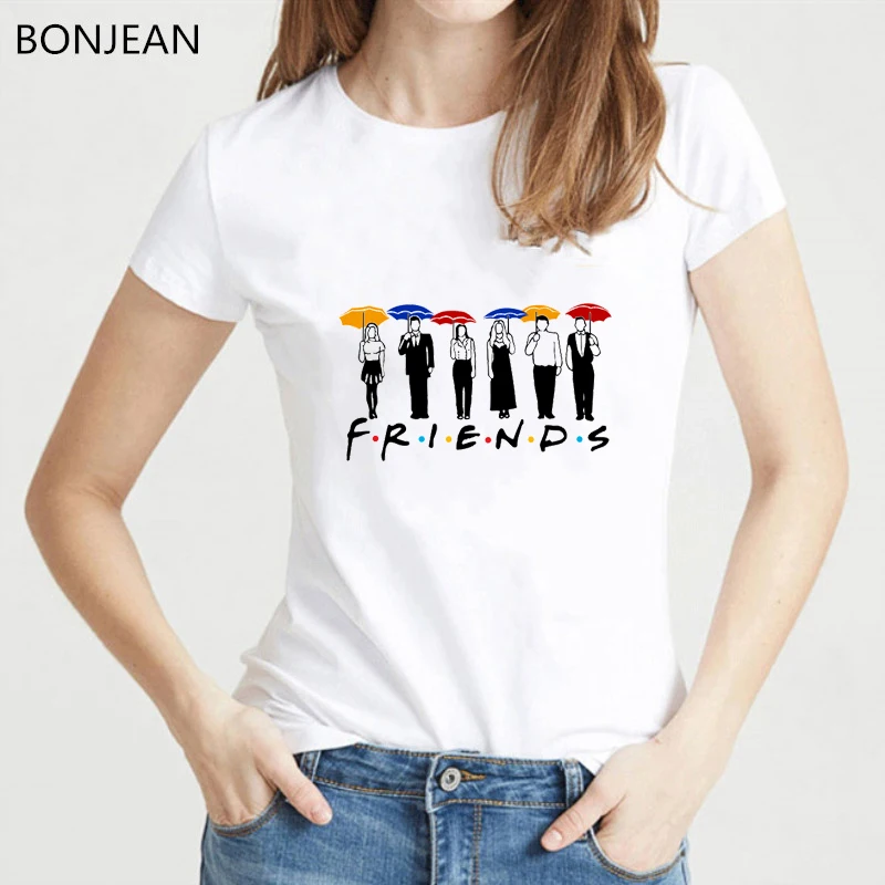 

Friends Tshirt harajuku letters tee shirt femme best friends tv show shirt gift t shirt women top female t-shirt graphic tees