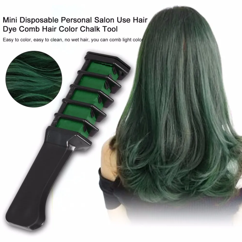 

Easy To Use ! Mini Hair Dye Comb Disposable Personal Salon Use Pro Crayons for Pink Grey Hair Color Chalk Hair Dyeing BTZ1 TSLM2