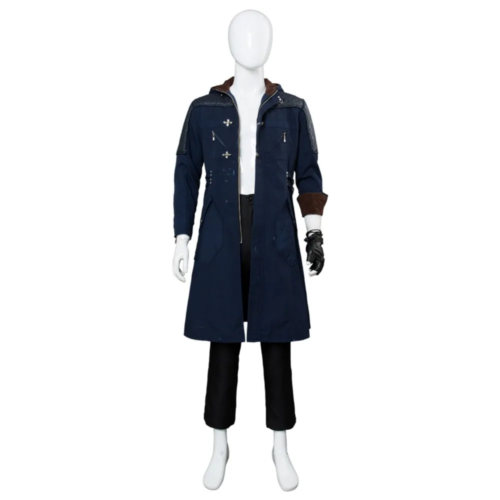 DMC 5 Nero Cosplay Costume Outfit Nero Jacket Trench Coat Full Suit Halloween Carnival Costume