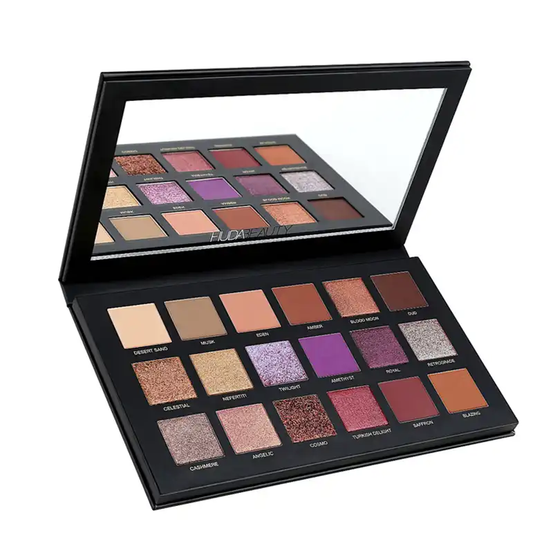 Huda Beauty Palette Eyeshadow 18 Colors Rose Palette Matte Eyeshadow