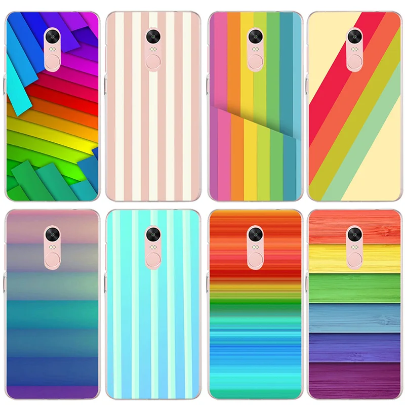 

Soft TPU Phone Cases for Xiaomi Mi Redmi Note 3 3S 4 4X 4A 5 5S 5A 6 6X 6A 8 A1 Pro Plus Max 2 Colorful Rainbow Pastel Striped
