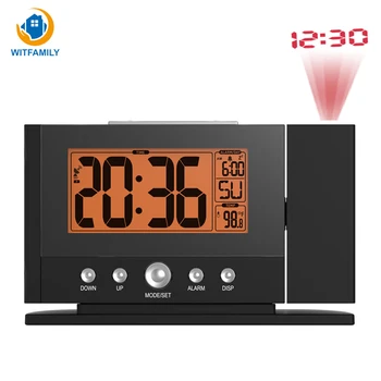 

Digital Projection Alarm Clock Electronic watch LED thermometer projection alarm clockwatch table bedside bedroom despertador