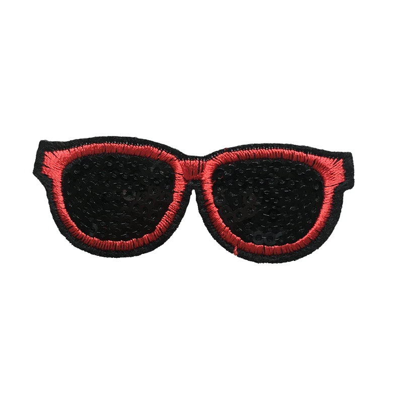 Small Sunglasses Patches for Clothes DIY Cartoon Glasses Sequined Patch Iron on Patch Decorative