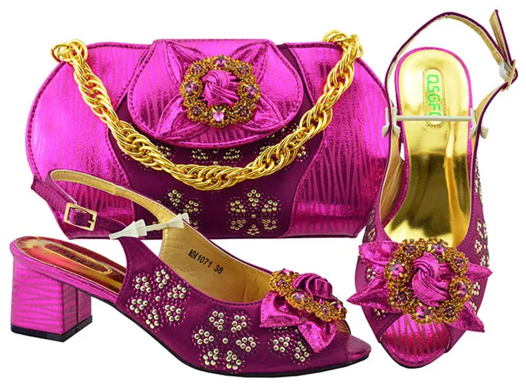 fuchsia Italiane 2018 purple La Ultimi gold Partito Con Borsa Scarpe Le Nigeria Blue Sposa Belle Set Dark water Per Green Borse pink Donne E Abbinare rS81wvrHaq