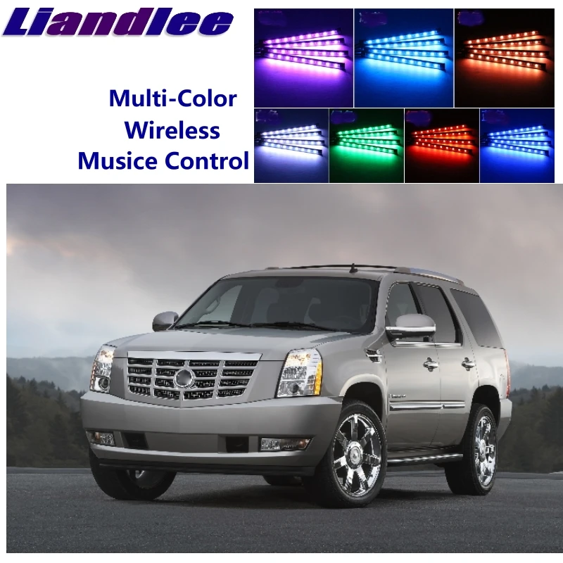 LiandLee Car Glow Interior Floor Decorative Atmosphere Seats Accent Ambient Neon light For Cadillac Escalade GTM 800 900 K2XL