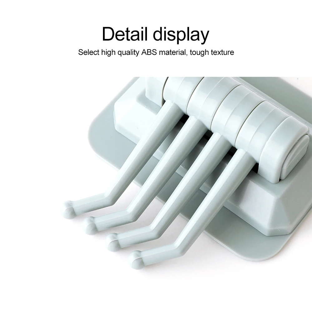 

1pcs 4 In 1 Rotatable Seamless Hook Load Bearing 3KG Hook Rotatable Strong Hook Kitchen Bedroom Supplies