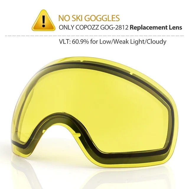 COPOZZ, брендовые лыжные очки, сменные магнитные линзы, UV400, анти-туман, лыжная маска, для катания на лыжах, для мужчин, женщин, для снега, сноуборда, очки, GOG-2181 - Цвет: Lens Increase light