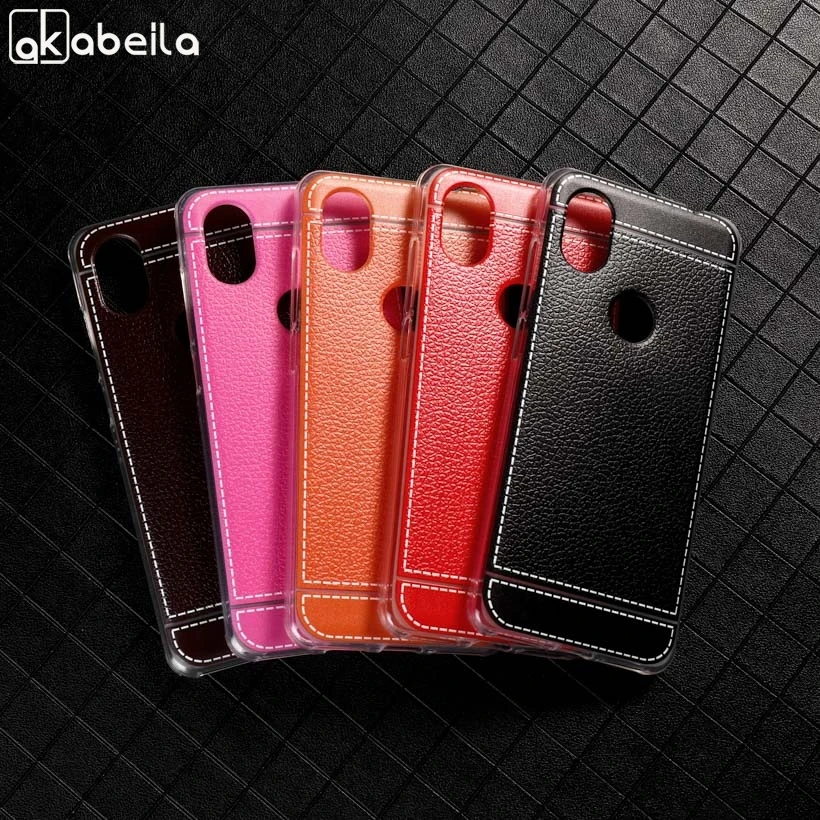

AKABEILA Phone Cover For Wiko View 2 6.0 inch Case TPU Cases Bag Lichee Silicone Back Anti-fall Shell Skin Covers Fashion Cases