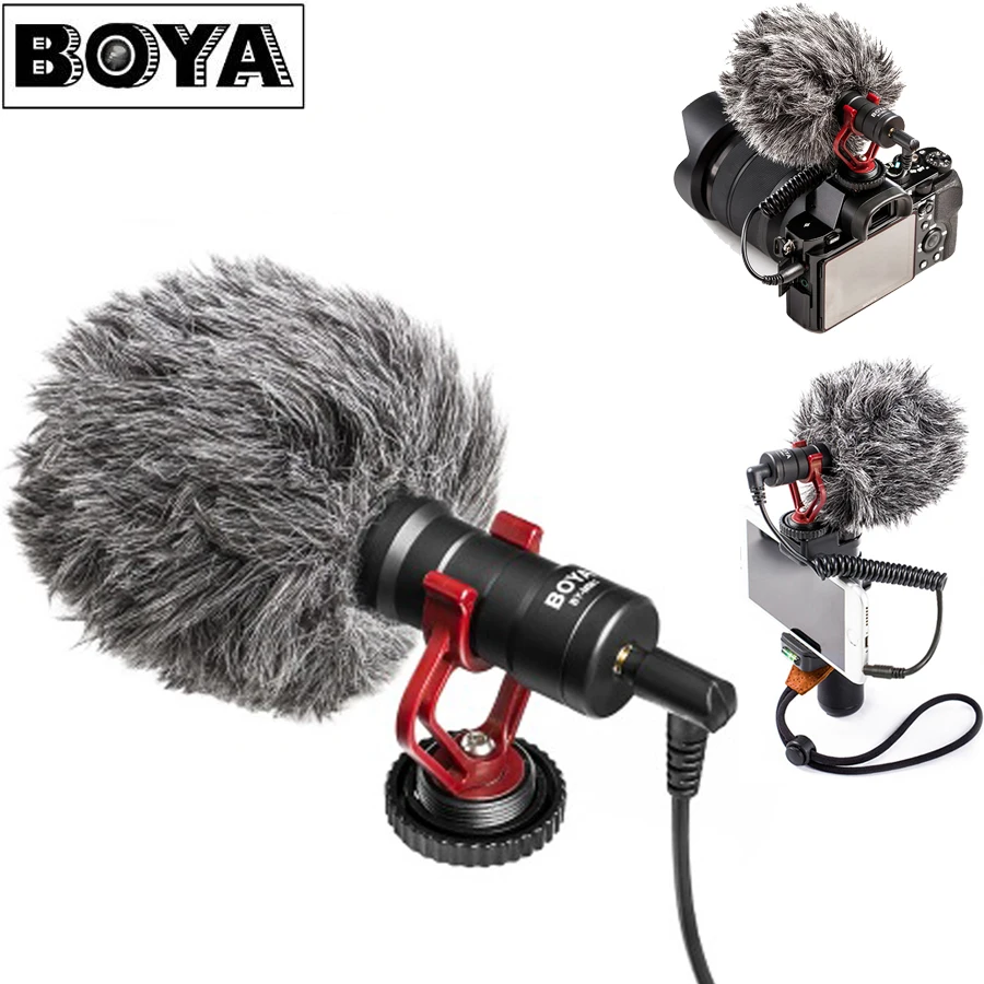 

BOYA BY-MM1 Camera Video Microphone Microfone Youtube Vlogging Recording Mic for iPhone HuaWei Smartphone DJI Osmo Canon DSLR