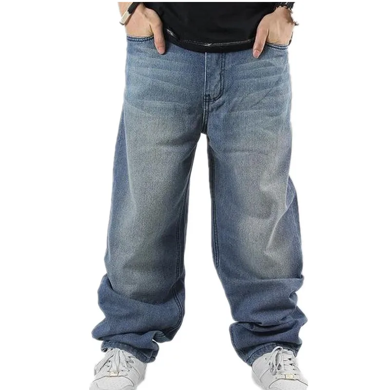 

Man Loose Jeans Hiphop Skateboard Jean Baggy Denim Pants Street Men 4 Seasons Trousers big Size